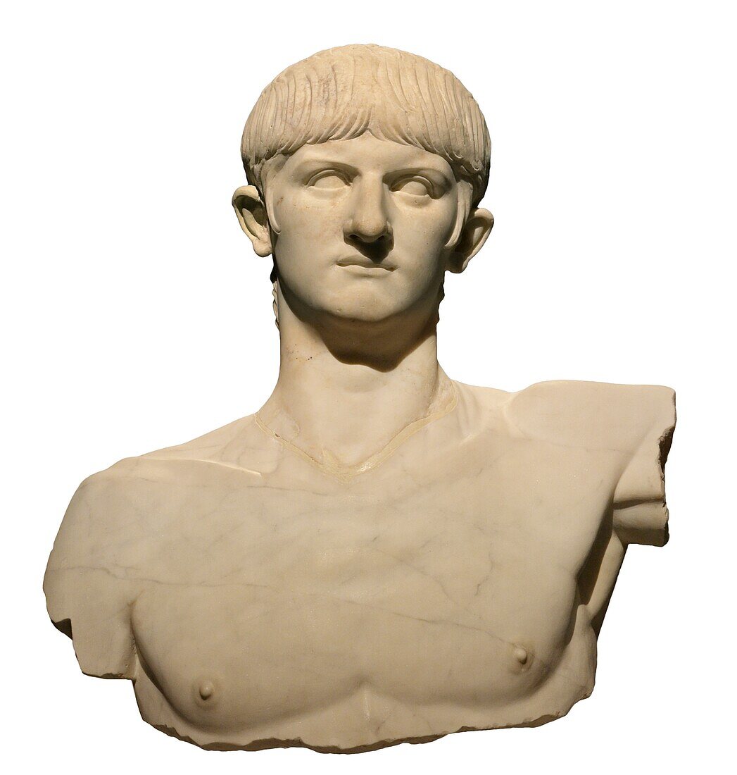 Emperor Nero marble bust.