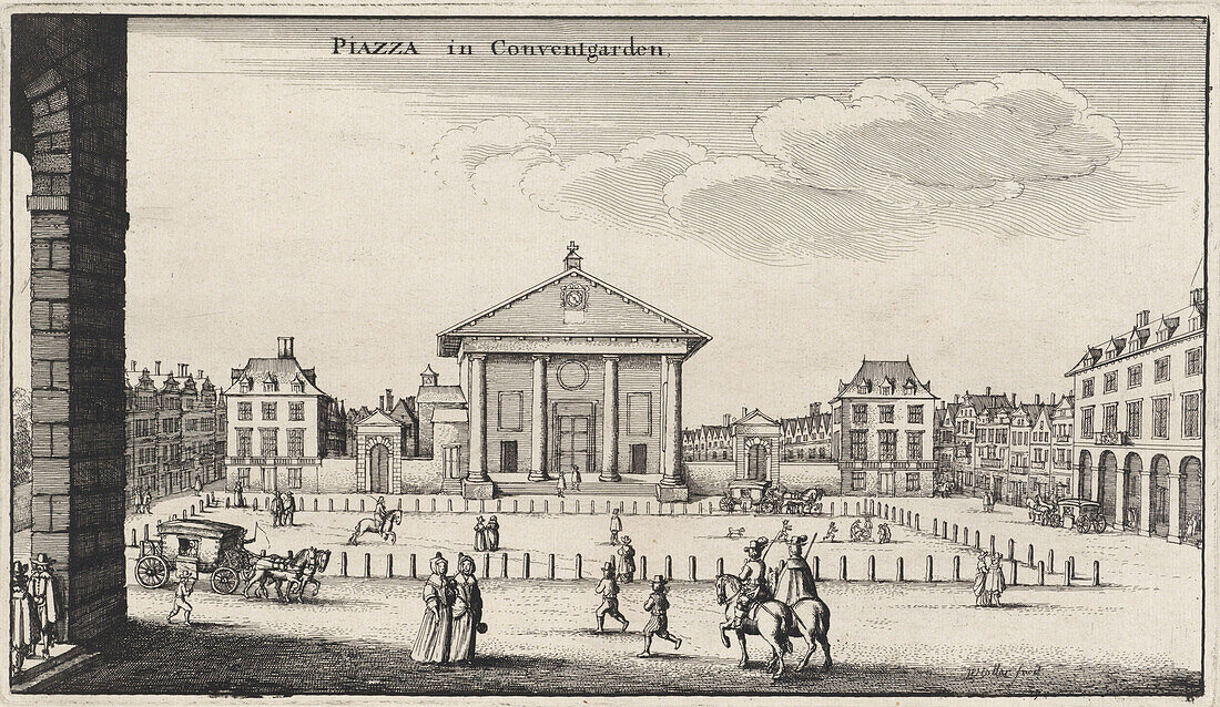 Covent Garden, London, England, 17th century illustration