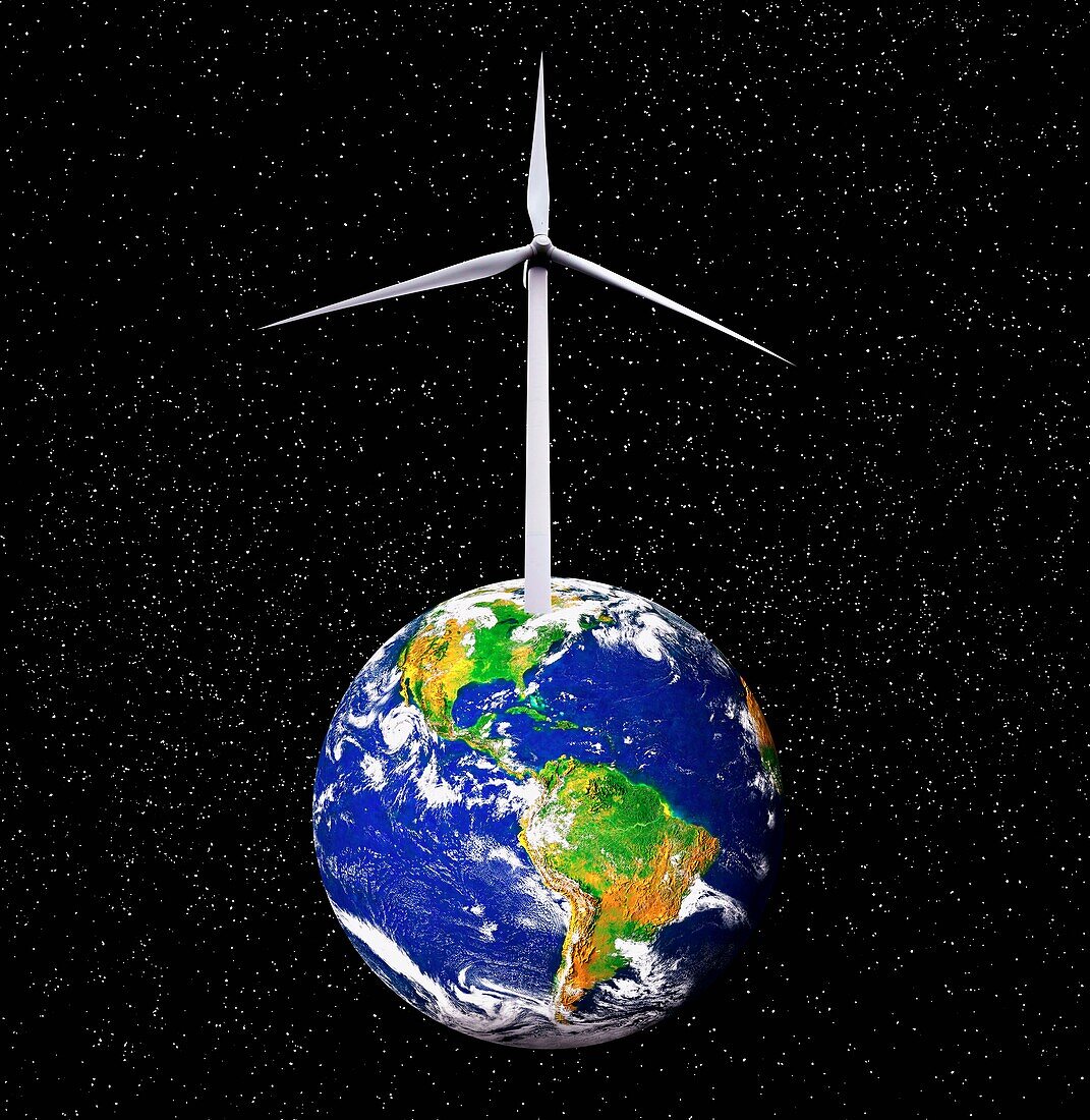 Renewable energy, conceptual illustration