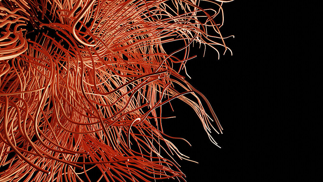 Metal wires, abstract illustration