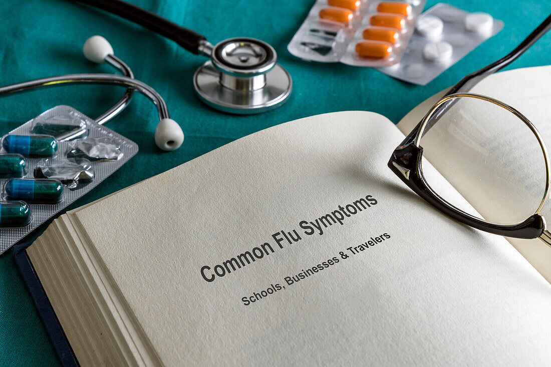 Flu treatment, conceptual image