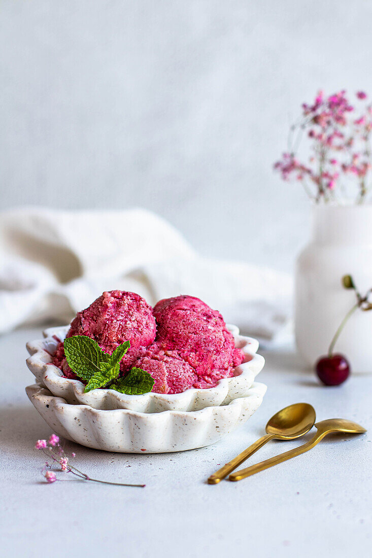 Cherry sorbet