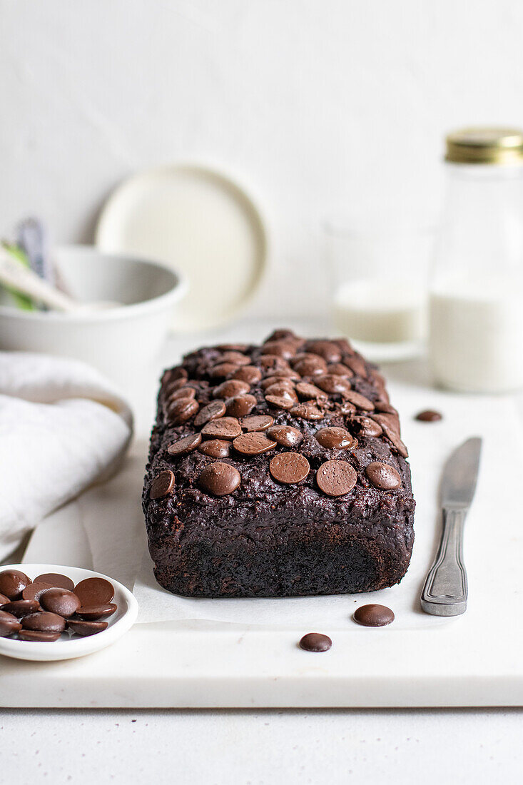 Chocolate and courgette cake