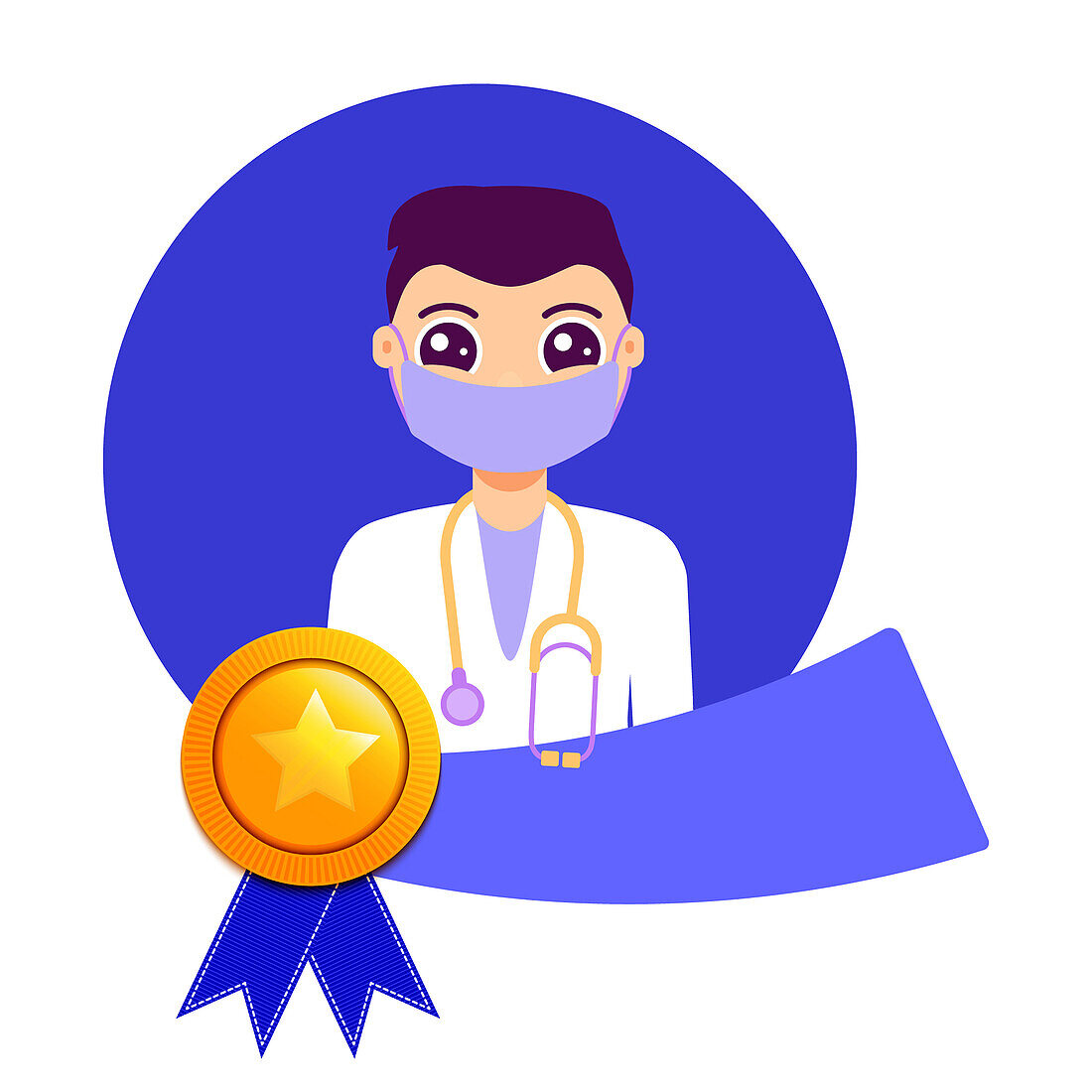 Pandemic doctor award, conceptual illustration