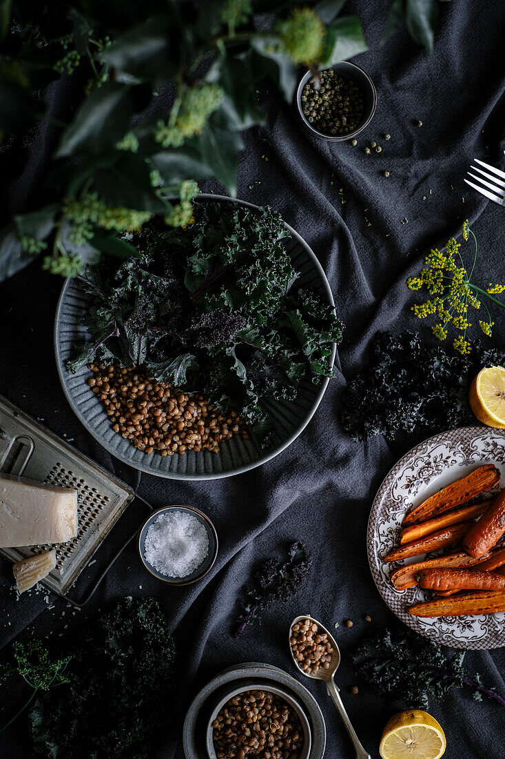 Vegan buckwheat veggie bowl