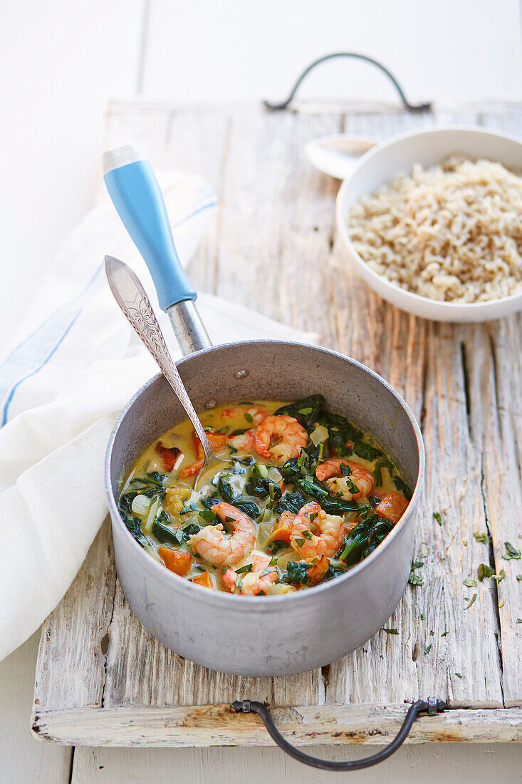 Prawn, butternut and mango curry