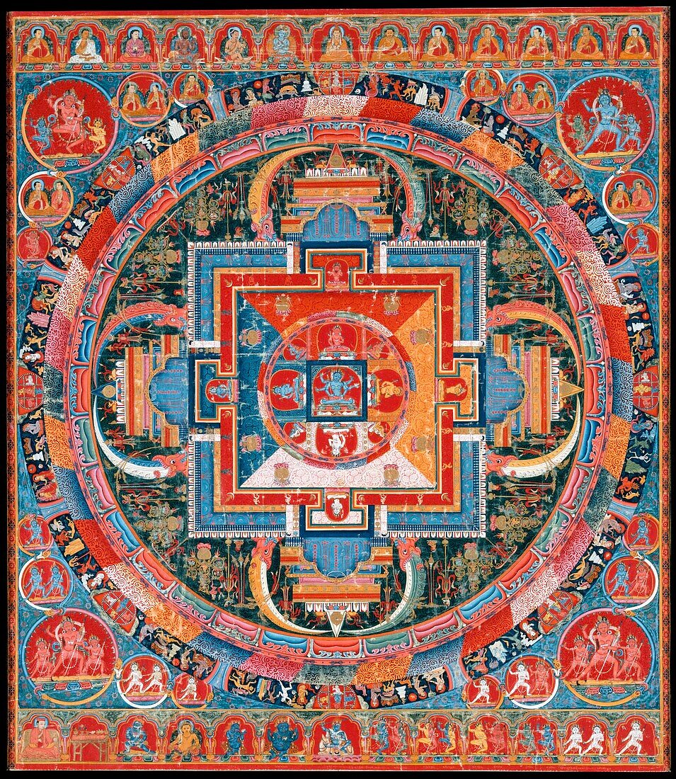 Mandala of Jnanadakini, 14th century illustration