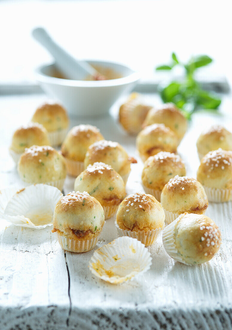 Basilikum-Muffins