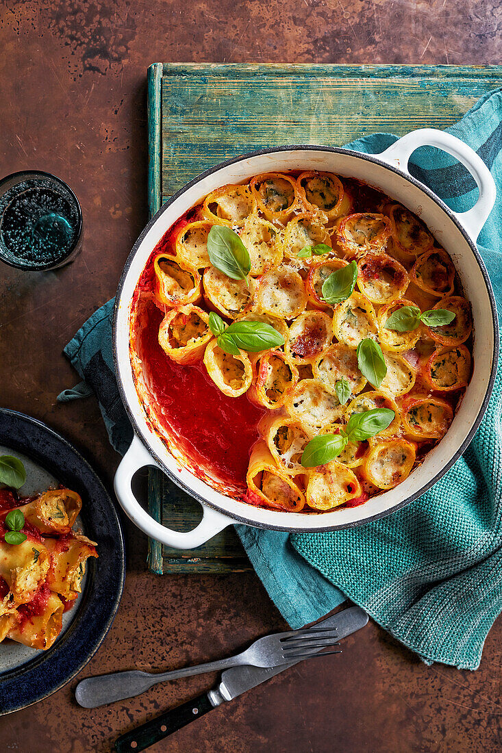 Cannelloni mit Butternusskürbis und Mangold