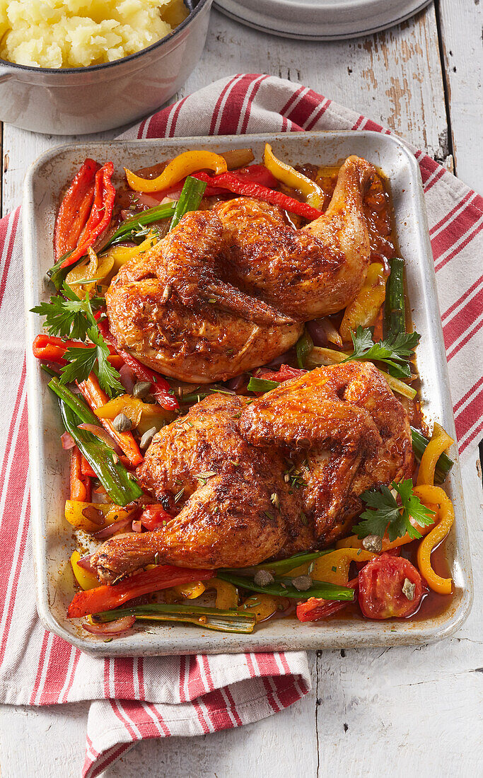 Baked chicken with vegetables