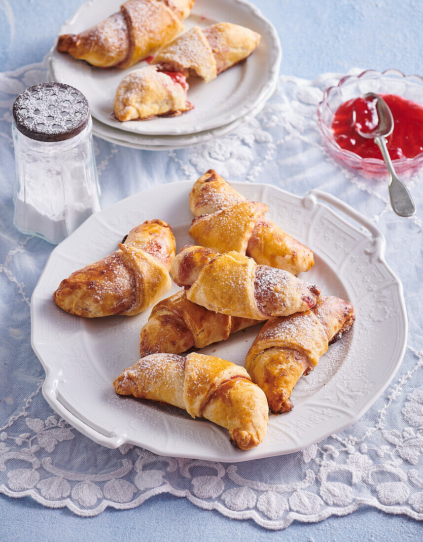 Sweet coconut croissants