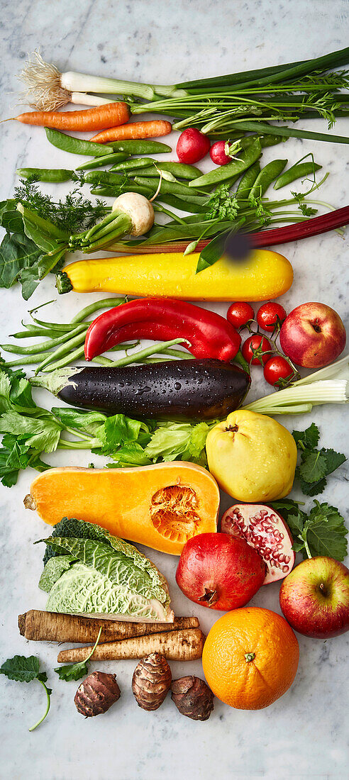 Obst und Gemüse aus allen Jahreszeiten