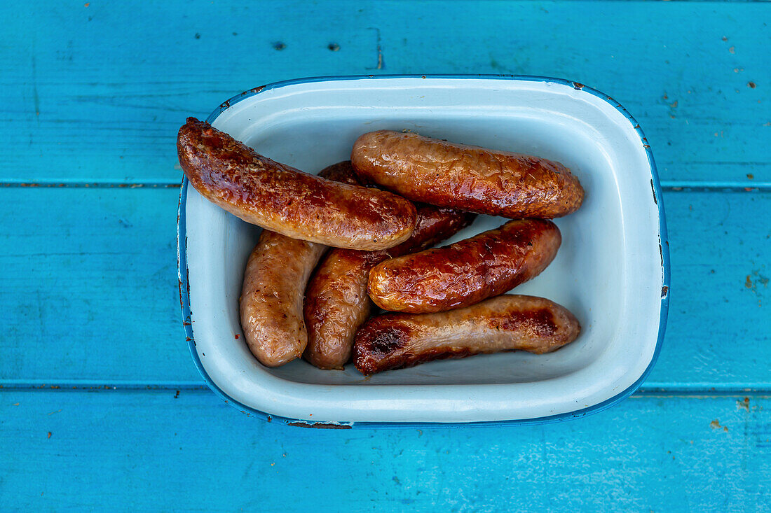 Grilled sausages