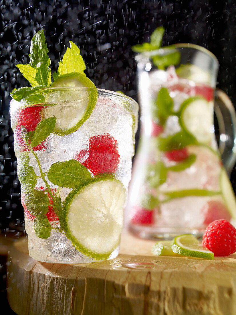 Raspberry Lime Mint Water