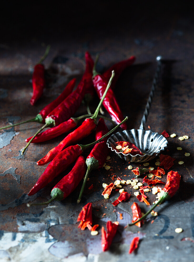 Red, dried chillies