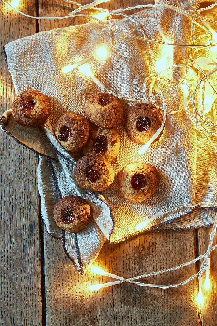 Peacock eye biscuits