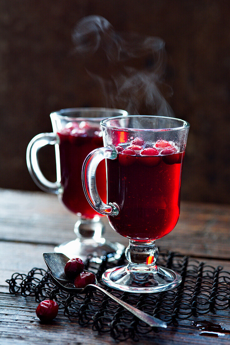 Heißer Cranberrydrink