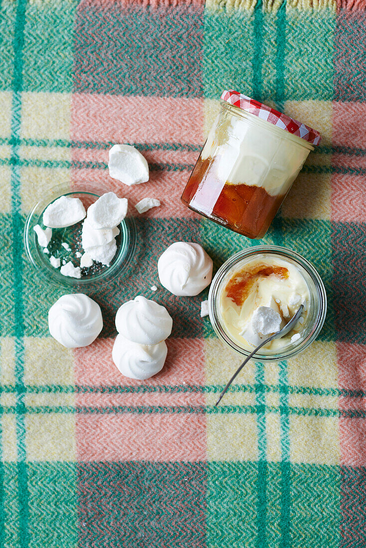 Apricot and crème fraiche Eton mess