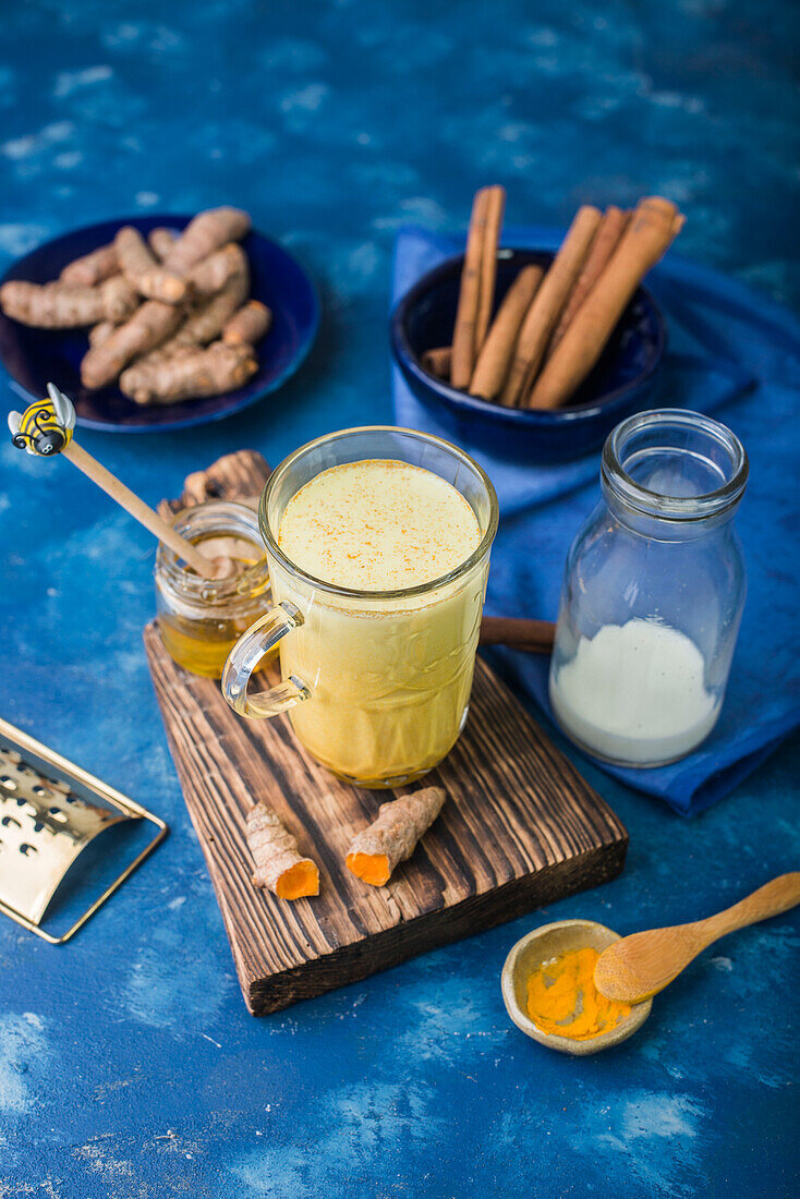 Golden milk with turmeric