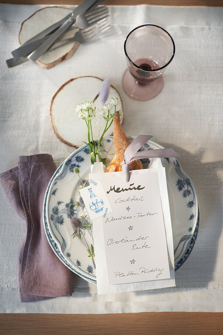 Menu card