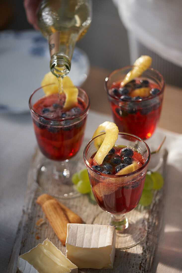 Blueberry rum cocktail