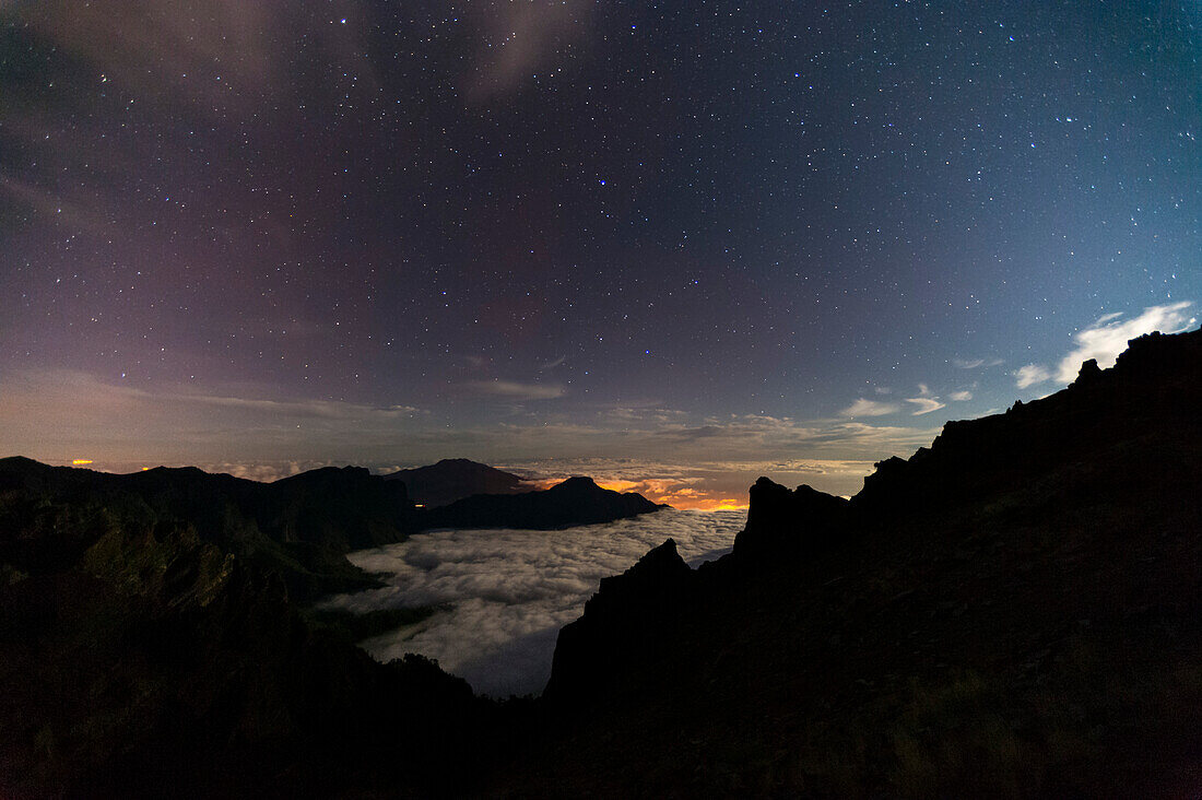 Caldera de Taburiente National Park at night, Canary Islands, Spain