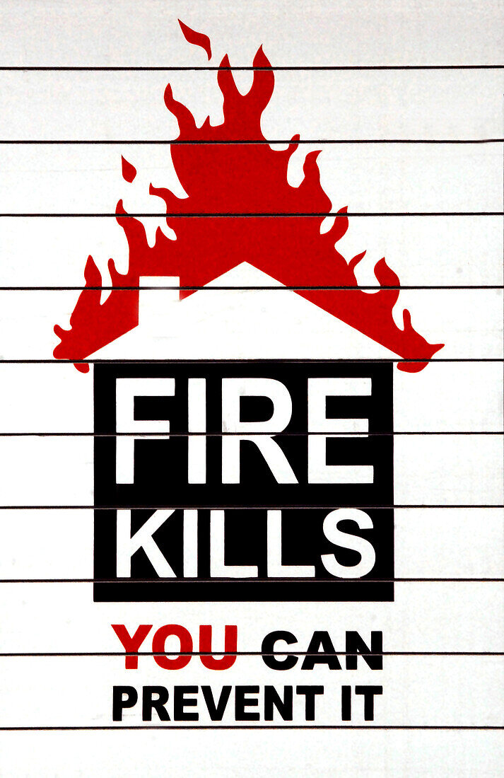 Fire kills sign
