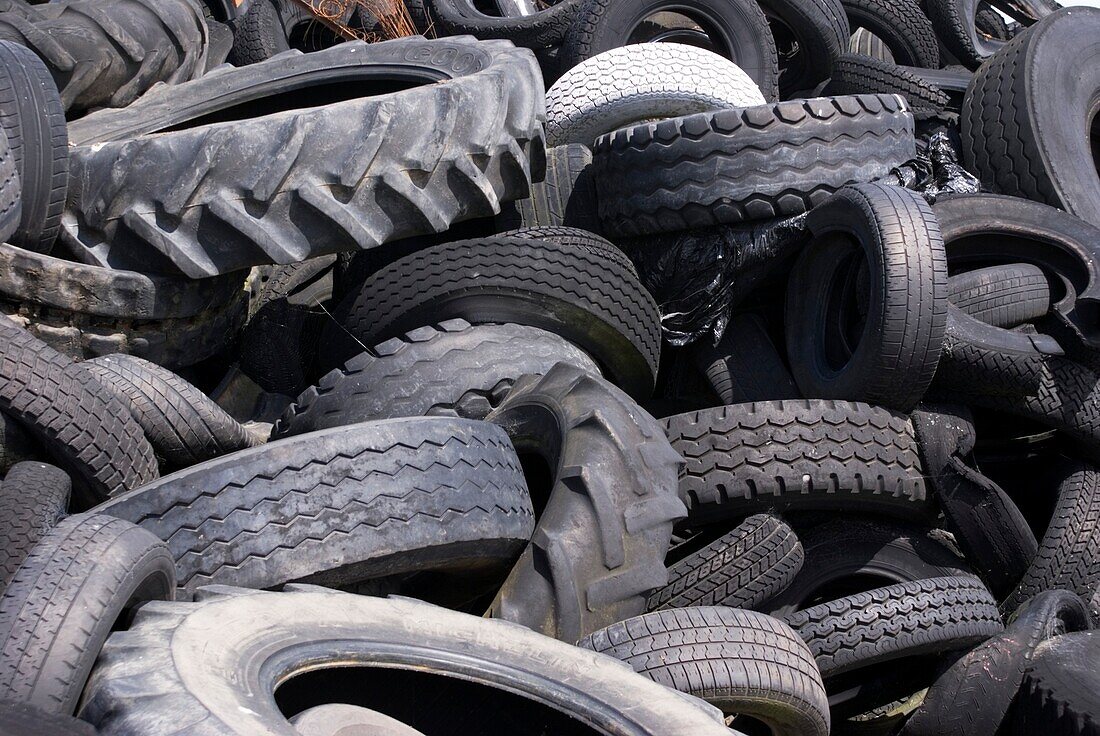 Discarded vehicle tyres