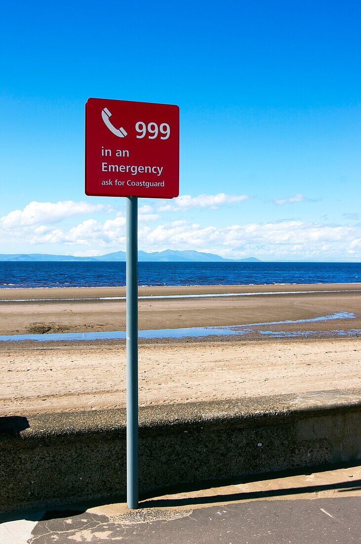 Coastguard emergency sign