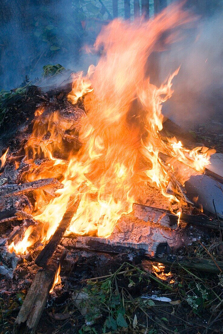 Bonfire flames