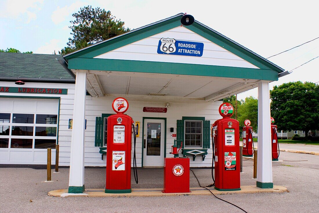 Route 66 gas station in Dwight, Illinois