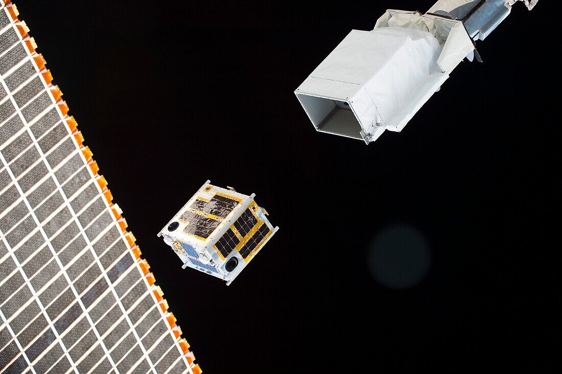 ISS deploying DIWATA-1 satellite