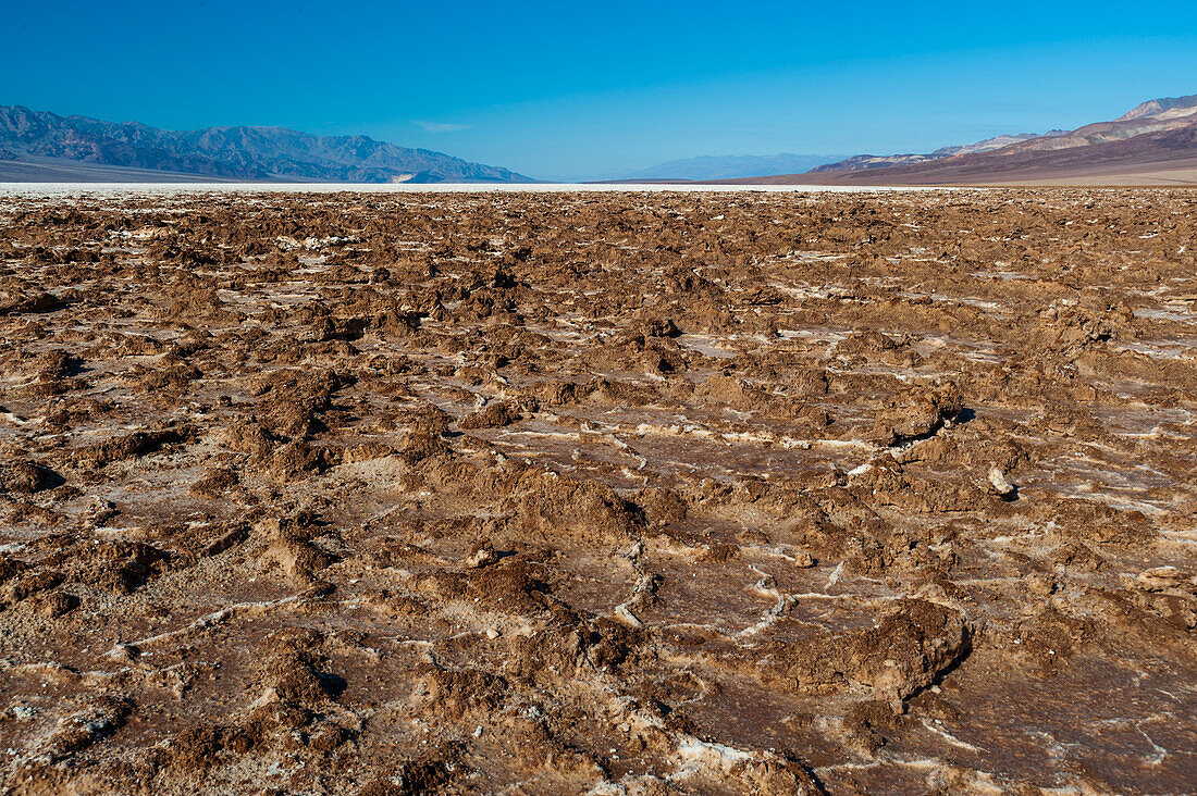 Salt crust in Badwater Basin, California, USA