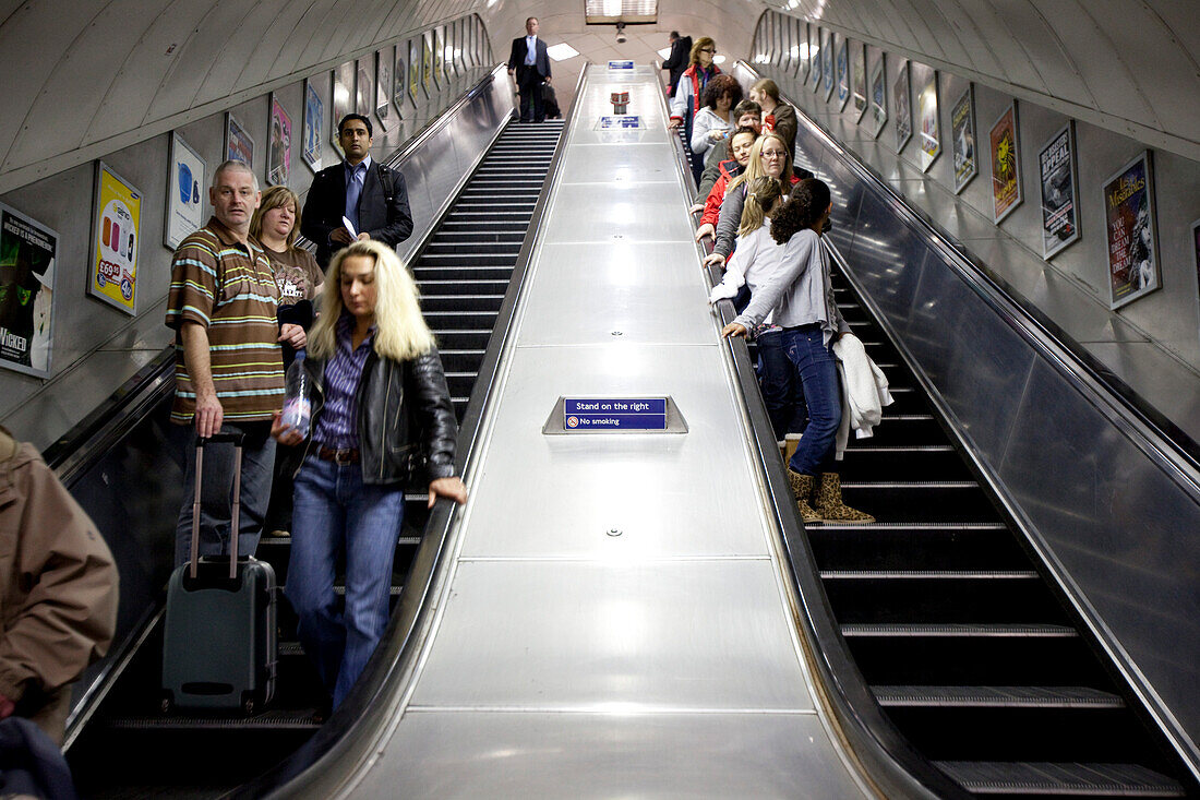 Escalators at underground station
