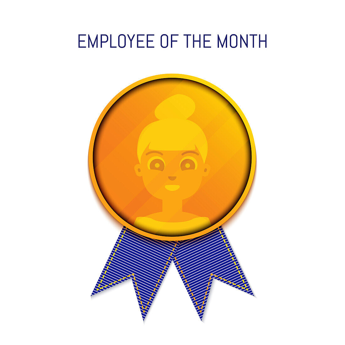 Employee of the month, conceptual illustration