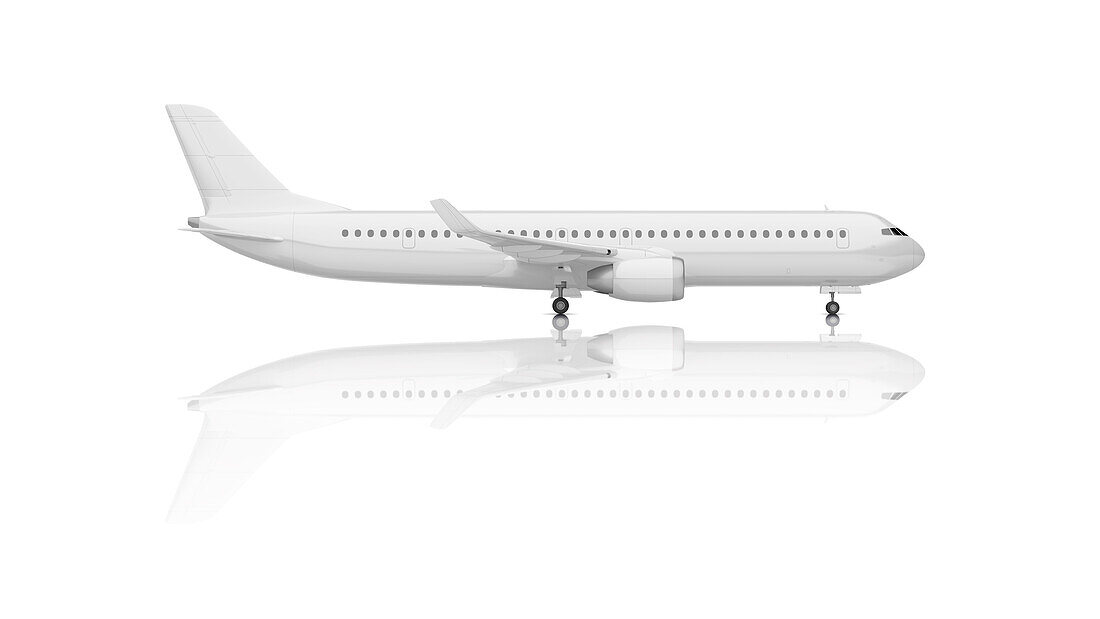 Passenger turbojet aircraft, illustration