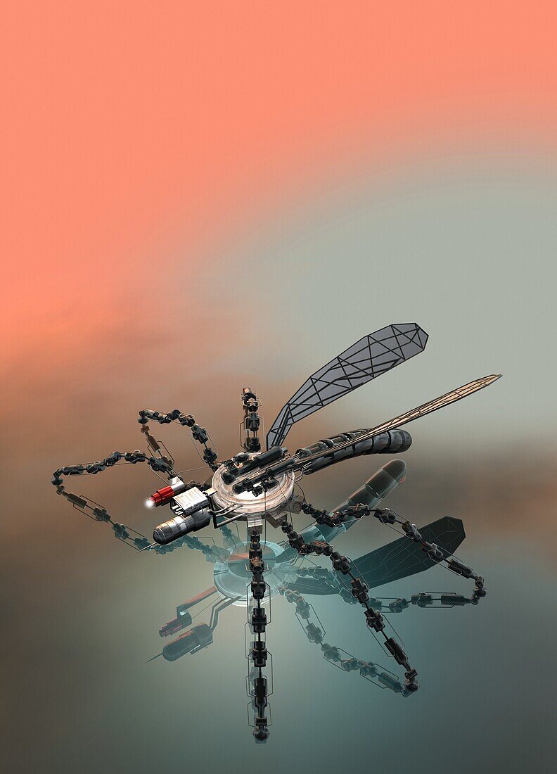Insect spy drone, conceptual illustration