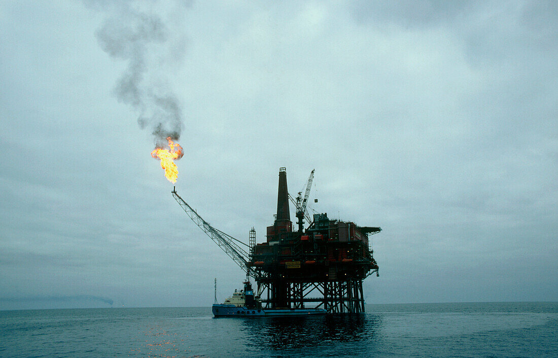 Oil rig in North Sea