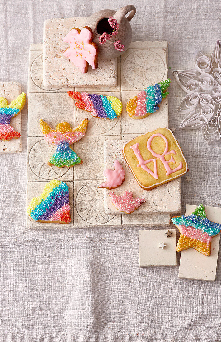 Rainbow biscuits
