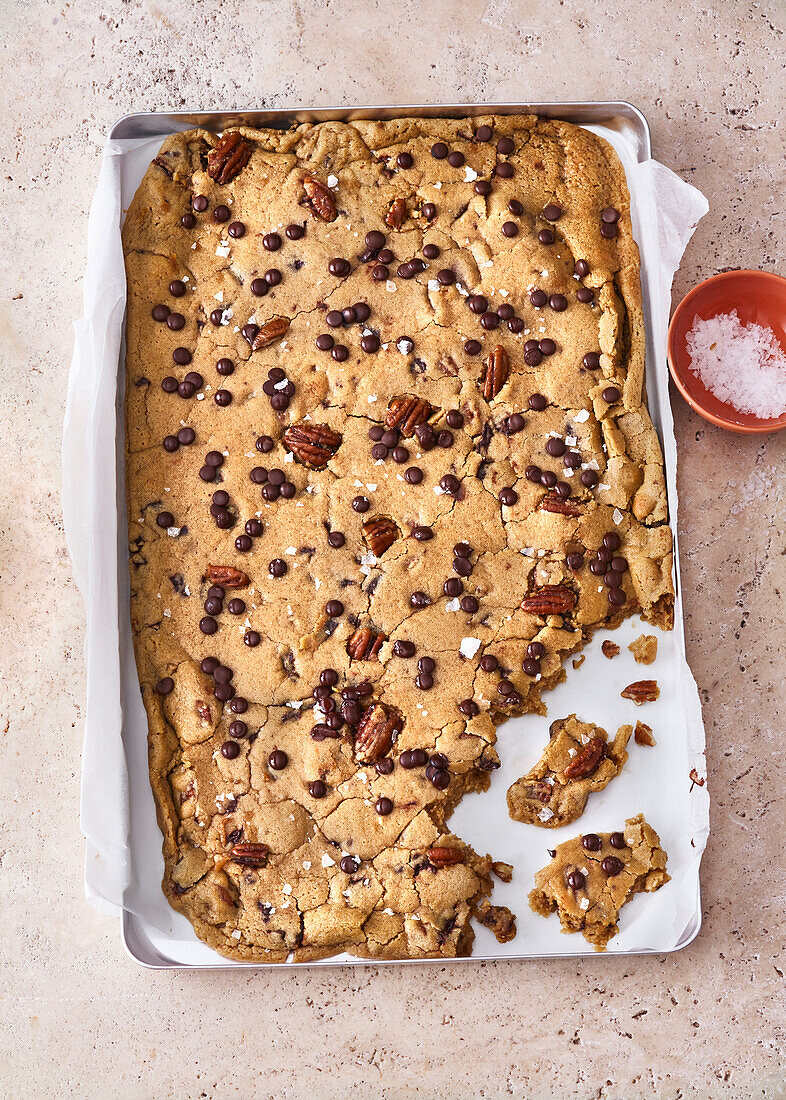 Pecan Cookie Slab mit Bourbon Whiskey