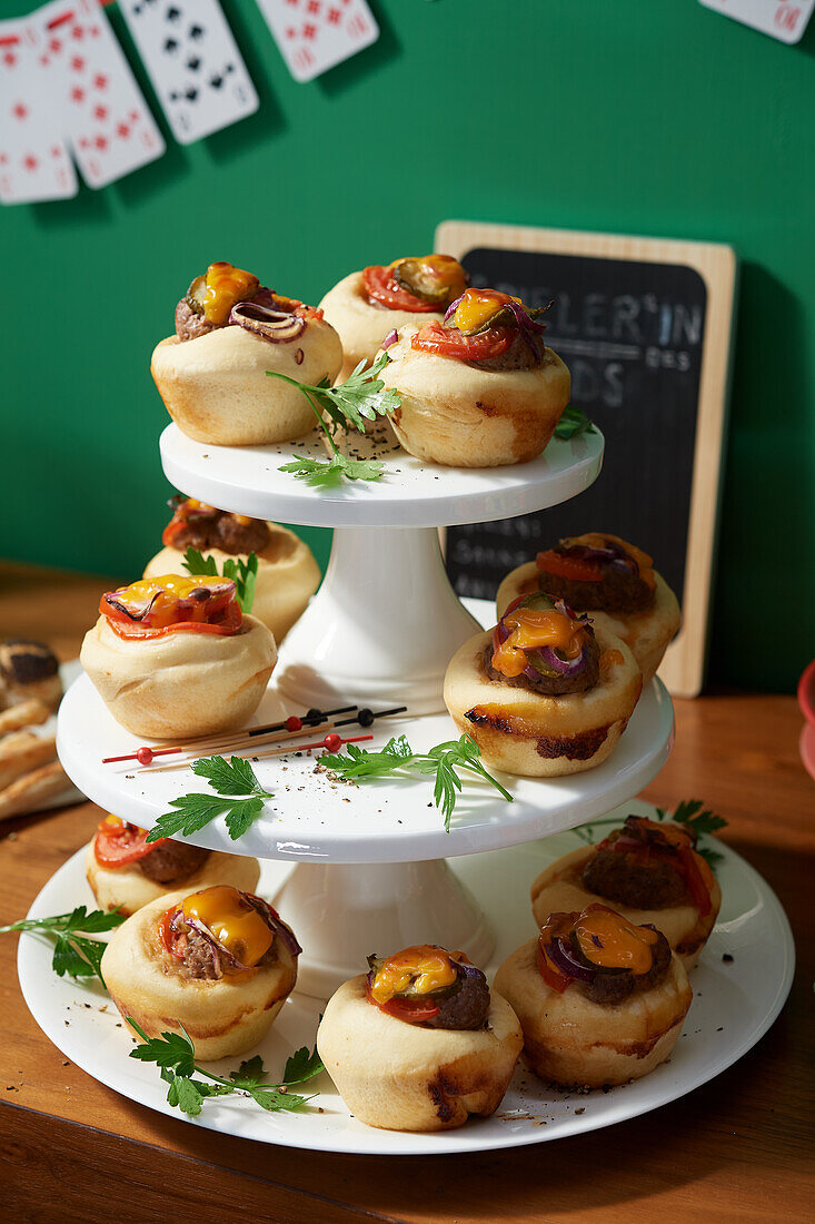 Burger muffins for game night