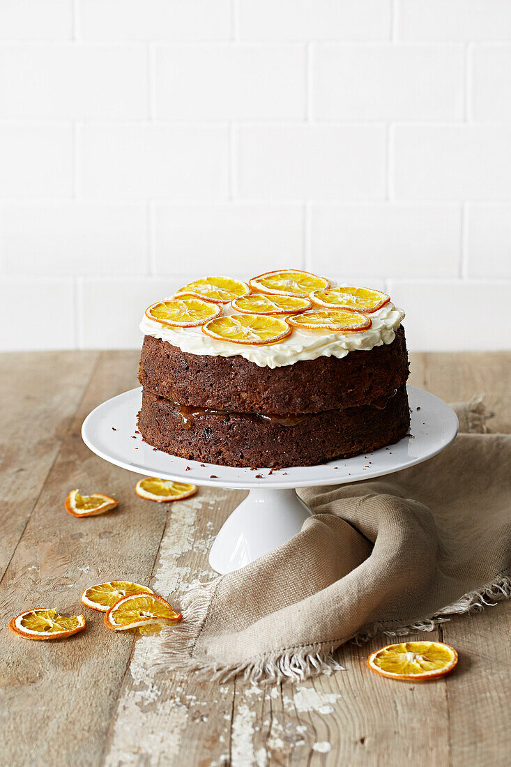 A citrus and cardamom cake