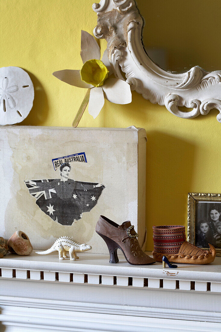 Ornaments on a mantlepiece