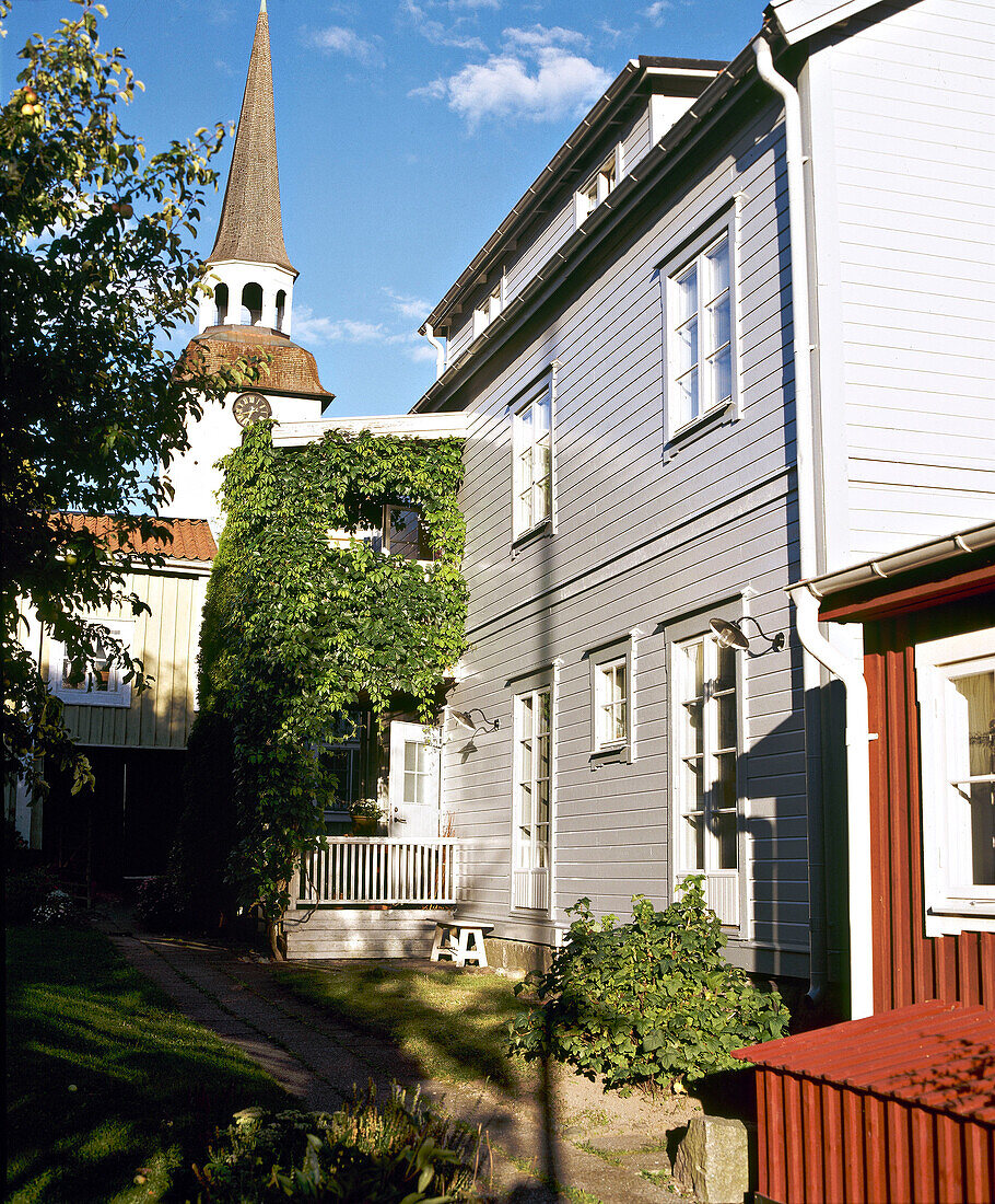 Exterior Swedish timber town house exteriors houses architecture