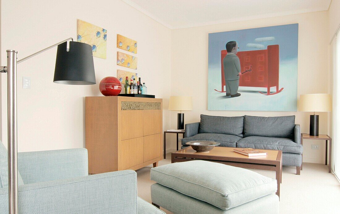 Modern living room, Palermo, Buenos Aires, Argentina