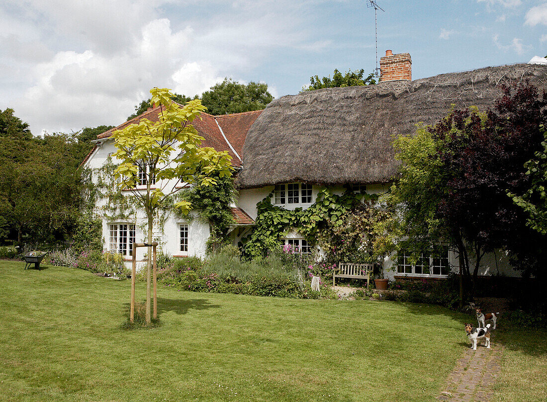 Außenbereich eines Hauses aus dem 17. Jahrhundert in Oxfordshire