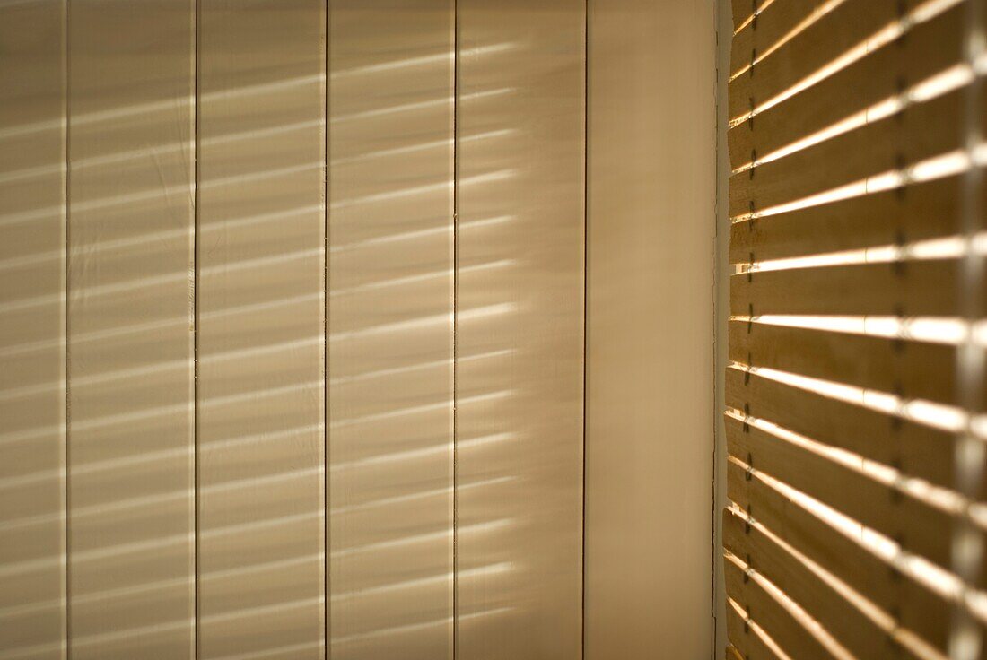 Uruguay, Manantiales, sunlight shining through blinds