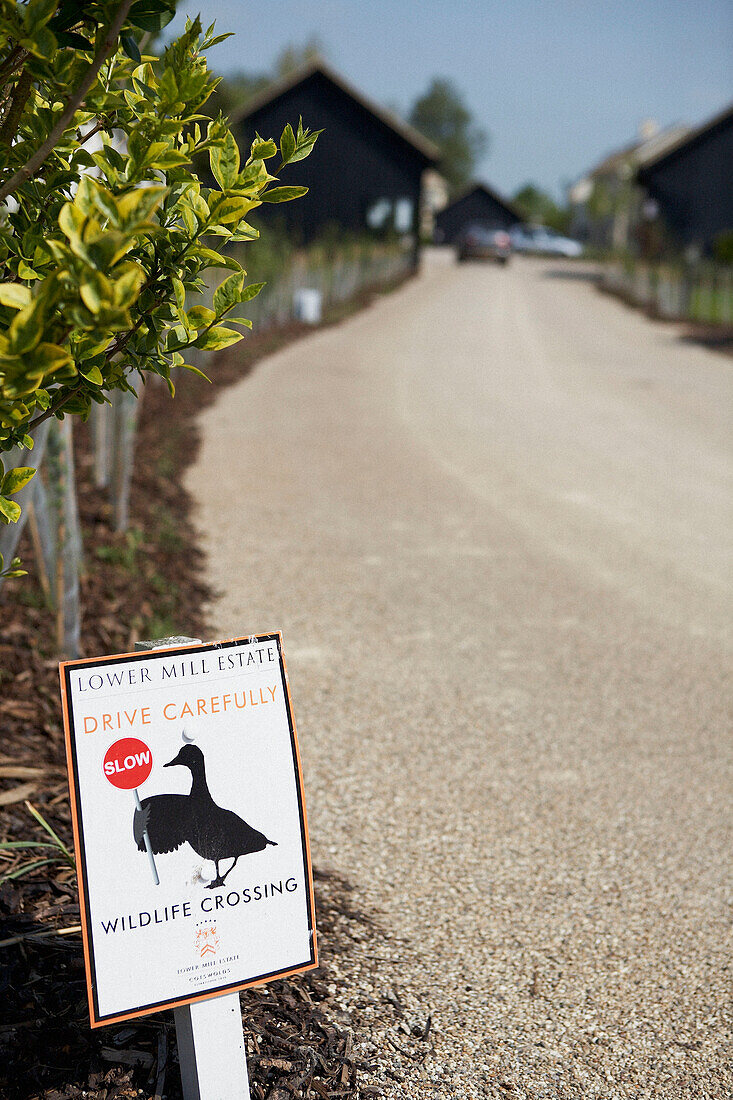 Wildlife crossing sign on Gloucestershire road