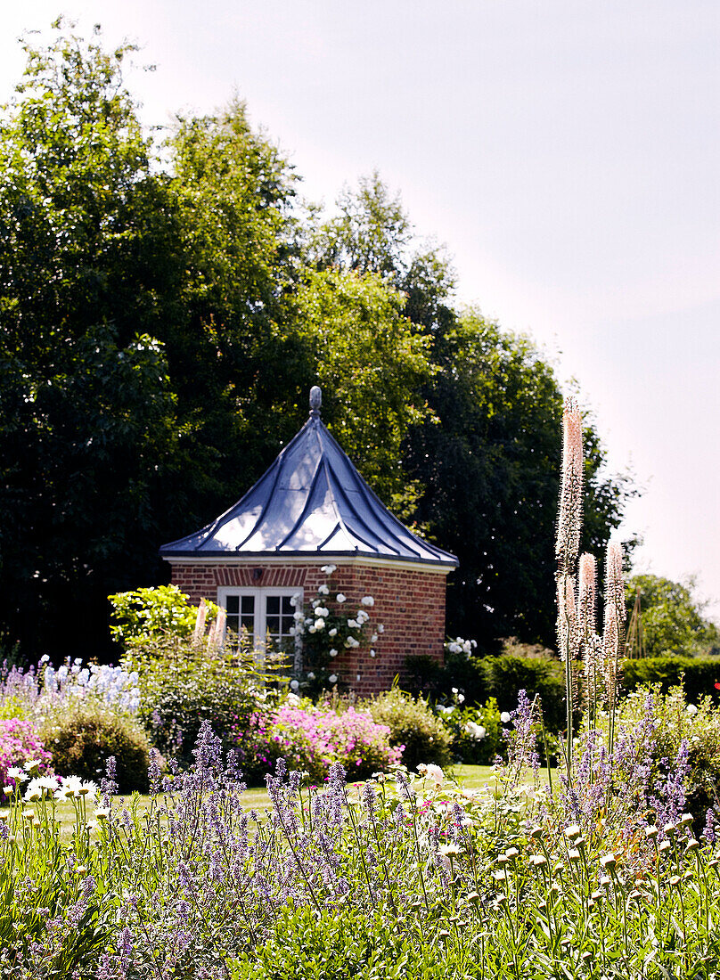 Pagoda in summer garden