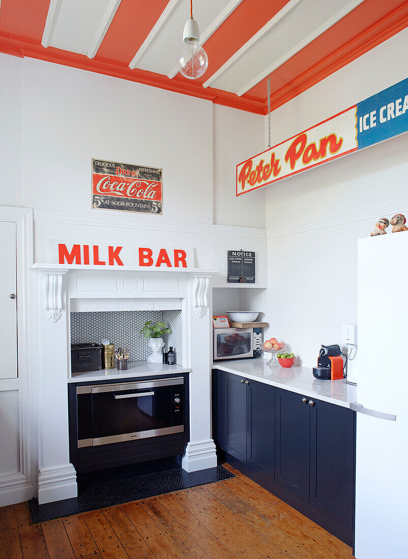 1950s style kitchen in Warkworth home Auckland North Island New Zealand